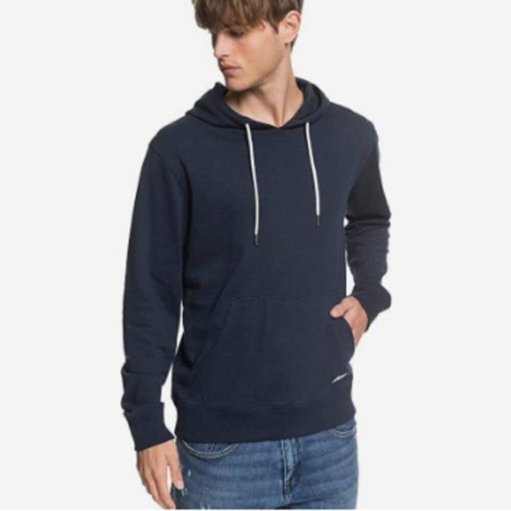 Quiksilver 2XL XXL Men's Gray Sweatshirt Navy Pullover Crewneck